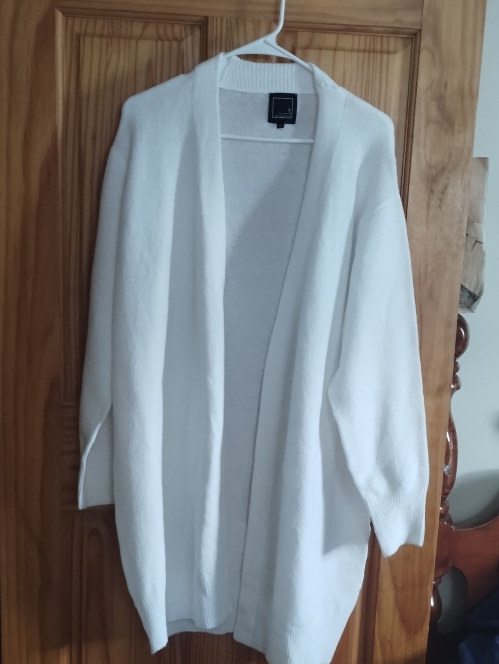 Women's Open-Front White Cardigan - Cozy Lightweight Layer